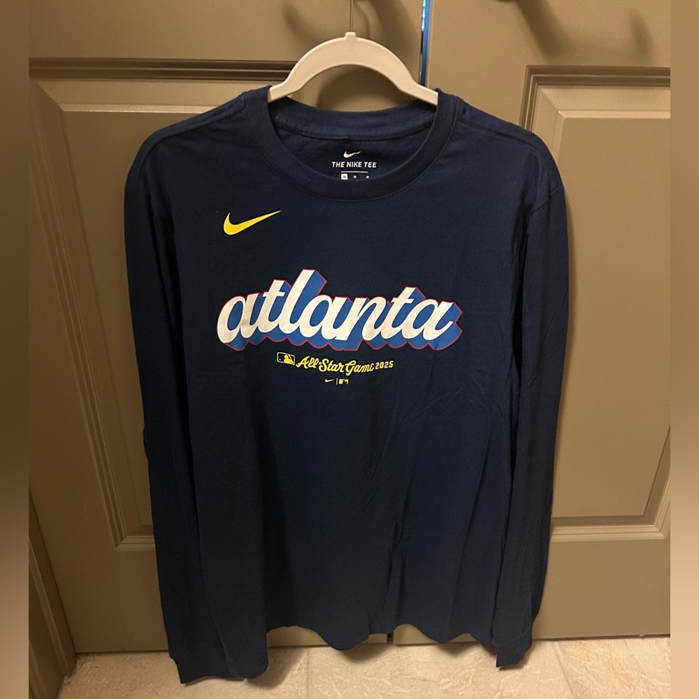 Nike 2025 MLB All Star game Long Sleeve T Shirt Atlanta Braves Size Medium